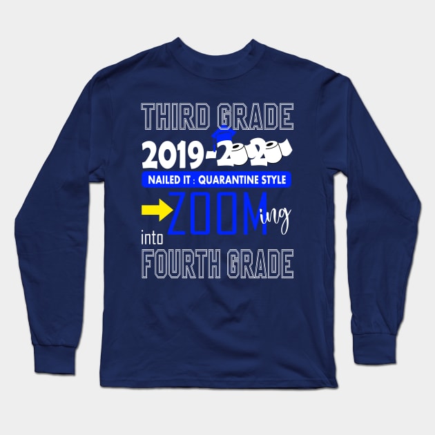 third grade zooming into fourth grade..third grade graduation gift Long Sleeve T-Shirt by DODG99